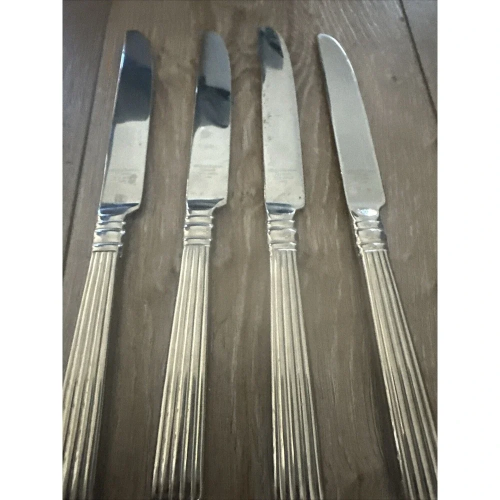 (4)‎ REED & BARTON CRESCENDO II DINNER KNIVES 18/10 STAINLESS*read